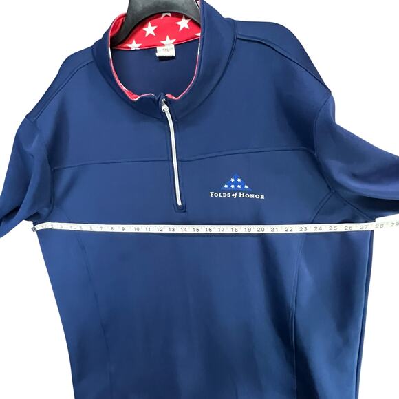 Folds Of Honor Pullover Womens 3XL Blue Stars Flag Patriotic Logo Athletic USA - Picture 7 of 13